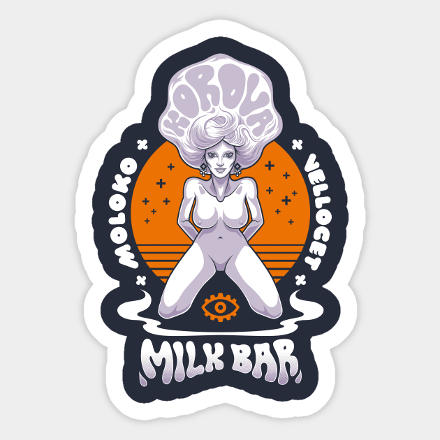 Korova Milk Bar - Cult Sci Fi Sticker by Nemons